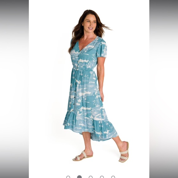 IVY Women's Smocked Waist Dress w/ Ruffle - Picture 1 of 6